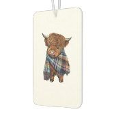 グレイドスカーフ巻き付きキュートな西ハイランド牛ベビー カーエアーフレッシュナー (左)