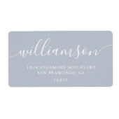 グレイドーンモダンスクリプトファミリー差出人住所 ラベル (正面)