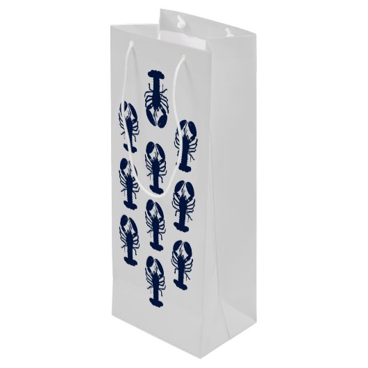 グレイネイビーロブスターすべての行事抱き枕 ワインギフトバッグ (裏面アングル)