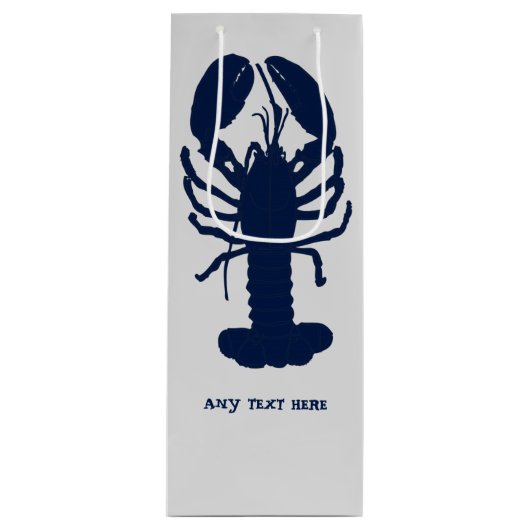 グレイネイビーロブスターすべての行事抱き枕 ワインギフトバッグ (正面)