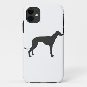 グレイハイタリアンウンドの黒いシルエット iPhone 11 ケース