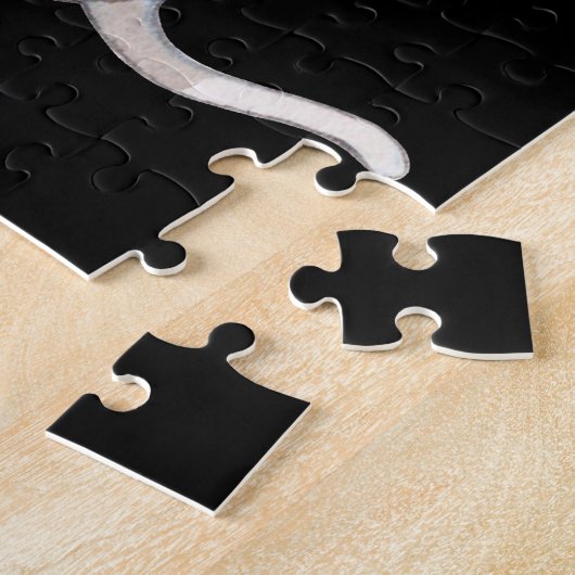 グレイハイタリアンウンドパズル&パーソナライズされた名前。 ジグソーパズル (側面)