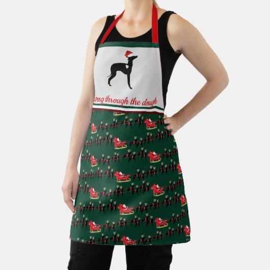グレイハウイタリアンンドクリスマスイギー  エプロン (インサイチュ)