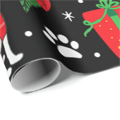 グレイハウイタリアンンドクリスマス装飾木の犬のお母さん ラッピングペーパー (ロールコーナー)