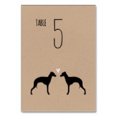 グレイハウイタリアンンドシルエット結婚式披露宴 テーブルナンバー (正面)