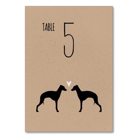 グレイハウイタリアンンドシルエット結婚式披露宴 テーブルナンバー (正面)