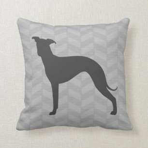 グレイハウイタリアンンドシルエットIggy Dog Herringbone クッション