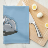 グレイハウイタリアンンドハドル キッチンタオル (四つ折り)