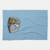 グレイハウイタリアンンドハドル キッチンタオル (横)