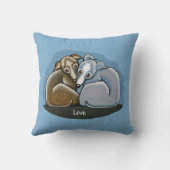 グレイハウイタリアンンドハドル クッション (裏面)