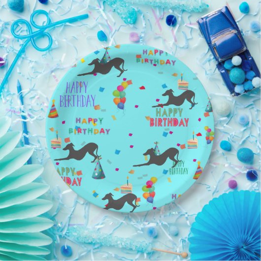 グレイハウイタリアンンドバースデーパーティー紙プレート ペーパープレート (パーティー)