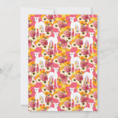 グレイハウイタリアンンドフローラドッグラバー誕生日 招待状 (裏面)