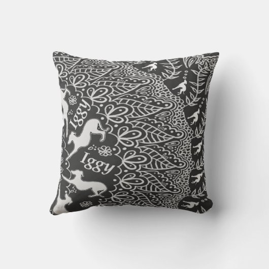 グレイハウイタリアンンドホームデコーピローイ間抜けギー クッション (裏面)