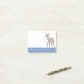 グレイハウイタリアンンド名前をカスタムする ポストイット (デスク上)