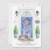 グレイハウイタリアンンド玄関ドア移動アナウンス 招待状 (正面)