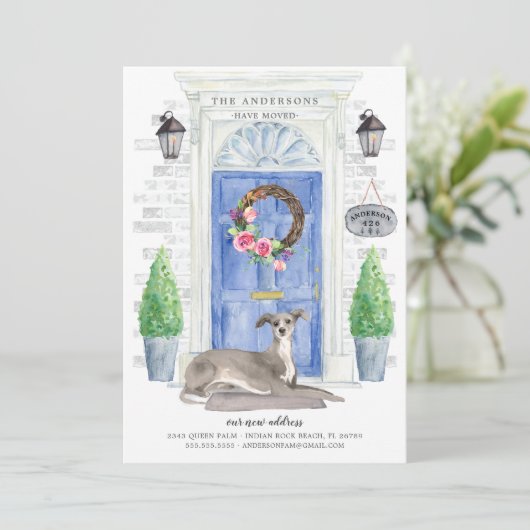 グレイハウイタリアンンド玄関ドア移動アナウンス 招待状 (スタンド正面)