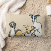 グレイハウイタリアンンド・トリオ ランバークッション (ブランケット)