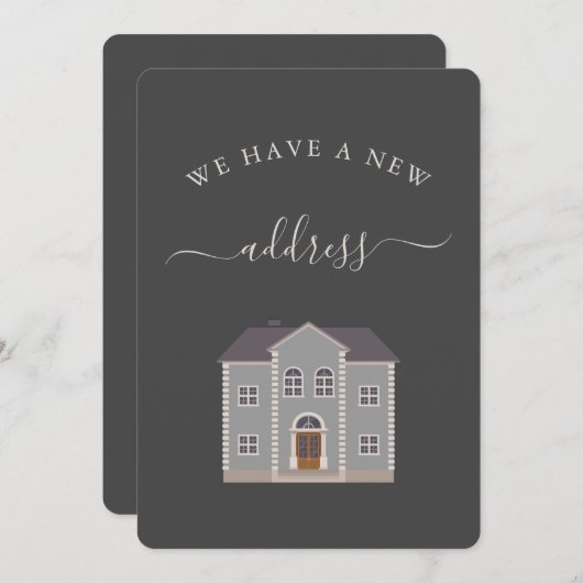 グレイハウスパーソナライズされた新住所のお知らせ (正面/裏面)