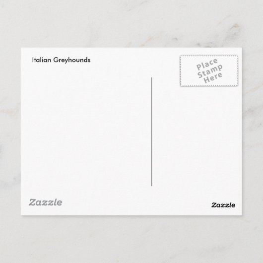 グレイハウンイタリアンズ ポストカード (裏面)