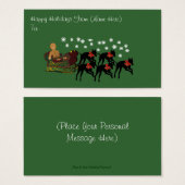 グレイハウンスリークリスマスホリデーギフトカードラベル (正面&裏面)