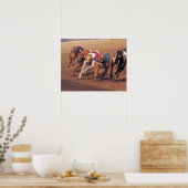 グレイハウンズはトラックでレース ポスター (キッチン)