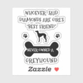グレイハウンズは女の最高の子の友達のビニル シール (シート)