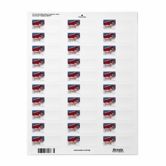 グレイハウンズサンタスリードッグアート住所 シール (フルシート)