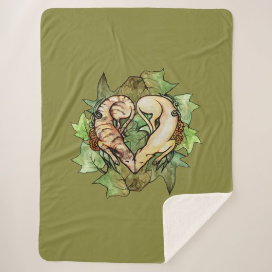 グレイハウンズハートファウンブリンドグレイハウンド シェルパブランケット (正面)