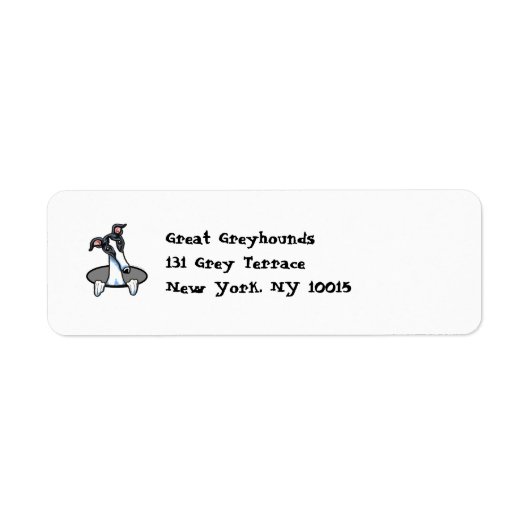 グレイハウンドおもしろいウィペット ラベル (正面)