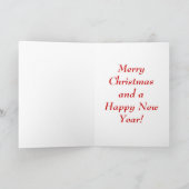 "グレイハウンドおよびサンタ"犬の芸術のクリスマスカード シーズンカード (内部)