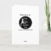 グレイハウンドがグレイト誕生日カードを持つ カード (裏面)