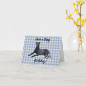 グレイハウンドがグレイト誕生日カードを持つ カード (黄色い花)