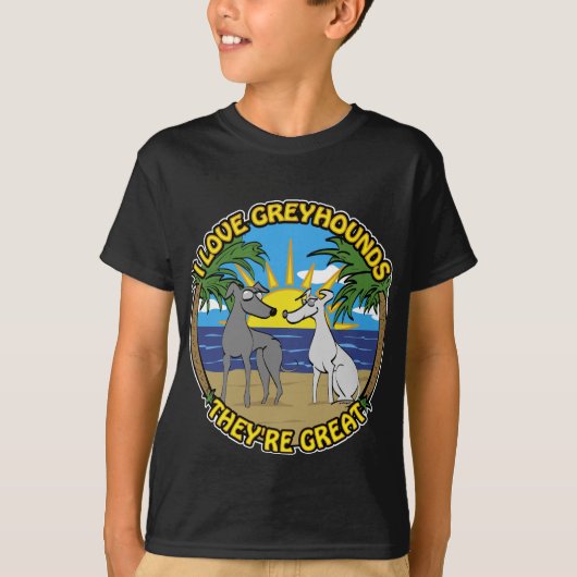 グレイハウンドが大好き素晴らし Tシャツ (正面)
