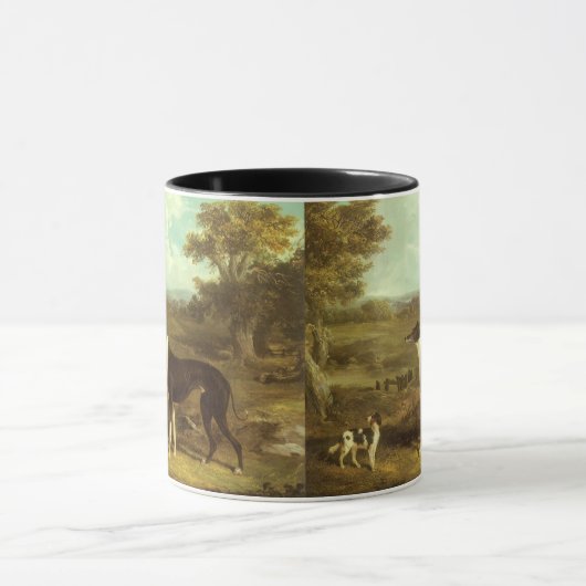 グレイハウンドとスパニエル、ヘリングによるドクター・フォップ マグカップ (中央)