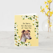 グレイハウンドとドッグウッド – 悔やみや弔慰 カード (黄色い花)