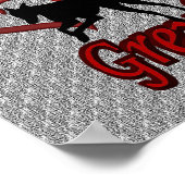 グレイハウンドと赤いハート ポスター (角)