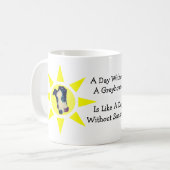 グレイハウンドのかわいい犬がいない日 コーヒーマグカップ (正面左)