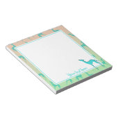 グレイハウンドのウィペットのシルエットパタパーソナライズされたーン ノートパッド (アングル)