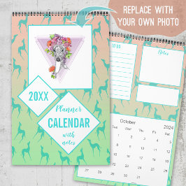 グレイハウンドのウィペット愛犬家カスタムの写真プランナー カレンダー