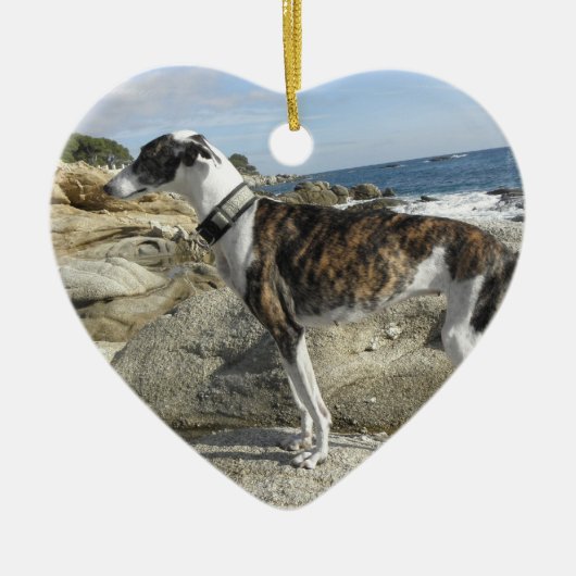 グレイハウンドのオーナメント セラミックオーナメント (正面)