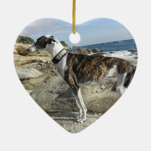 グレイハウンドのオーナメント セラミックオーナメント (裏面)