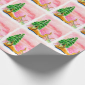 グレイハウンドのクリスマスの包装紙(a431) ラッピングペーパー (角)