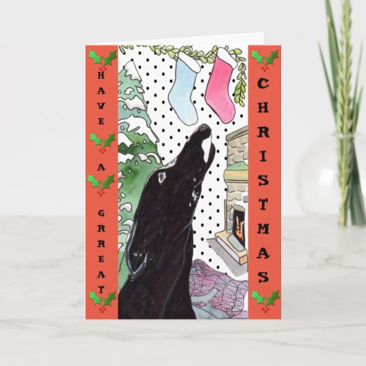 グレイハウンドのクリスマスカード(a32) シーズンカード (正面)