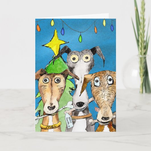 グレイハウンドのクリスマスカード(a519) シーズンカード (正面)