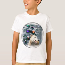 グレイハウンドのクリスマスプレゼント Tシャツ