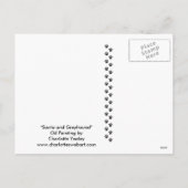 グレイハウンドのサンタのクリスマス犬の芸術の郵便はがき シーズンポストカード (裏面)