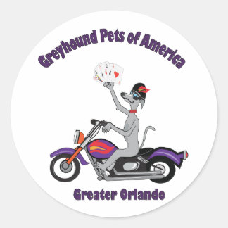 グレイハウンドのステッカー ラウンドシール