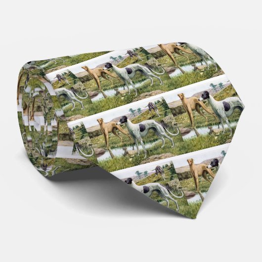 グレイハウンドのタイ ネクタイ (ロール)