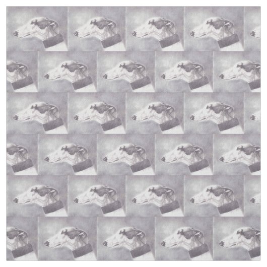 グレイハウンドのプロフィール犬の芸術の生地 ファブリック (見本)