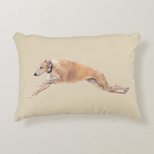 グレイハウンドの他人の手先として使われる者の芸術のアクセントの枕 アクセントクッション (正面)